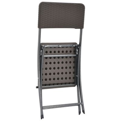 vidaXL Skládací zahradní židle 2 ks HDPE a ocel hnědé