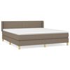 vidaXL Box spring postel s matrac&iacute; taupe 180x200 cm textil