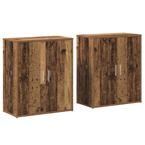 vidaXL Serv&iacute;rovac&iacute; skř&iacute;ň 2 pcs Star&eacute; dřevo 60 x 31 x 70 cm