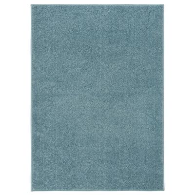 vidaXL Koberec s krátkým vlasem 240 x 340 cm modrý