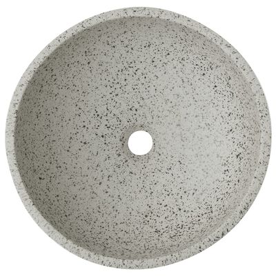 vidaXL Umyvadlo na desku šedé kulaté Φ 41 x 14 cm keramika