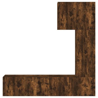 vidaXL 5dílná obývací stěna kouřový dub kompozitní dřevo