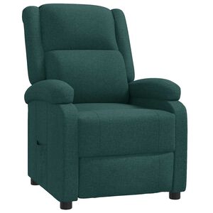 vidaXL Polohovac&iacute; křeslo tmavě zelen&eacute; textil