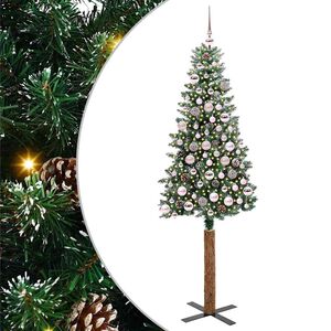 vidaXL &Uacute;zk&yacute; v&aacute;nočn&iacute; stromeček s 300 LED diodami Zelen&aacute; 180 cm