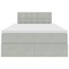 vidaXL Postel s &uacute;ložn&yacute;m prostorem Světle &scaron;ed&aacute; 120 x 190 cm samet