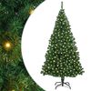 vidaXL Uměl&yacute; v&aacute;nočn&iacute; stromeček Zelen&aacute; 180 cm PVC, ocel a plast