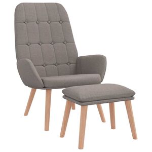 vidaXL Relaxačn&iacute; křeslo s podnožkou taupe textil