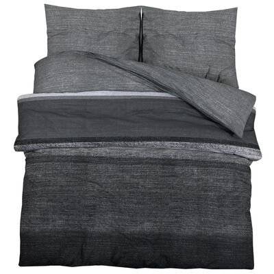 vidaXL Sada ložního prádla tmavě šedá 225 x 220 cm bavlna