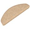 vidaXL Schodov&eacute; rohože 15 ks 65 x 21 x 4 cm světle hněd&eacute;, půlkulat&eacute;, velk&eacute;