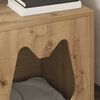vidaXL Kočič&iacute; dům Uměleck&yacute; dub 42,5 x 40 x 53,5 cm kompozitn&iacute; dřevo
