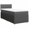 vidaXL Box spring postel s matrac&iacute; tmavě &scaron;ed&aacute; 90x190 cm textil