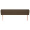 vidaXL Čelo postele typu u&scaron;&aacute;k tmavě hněd&eacute; 203x23x78/88 cm textil