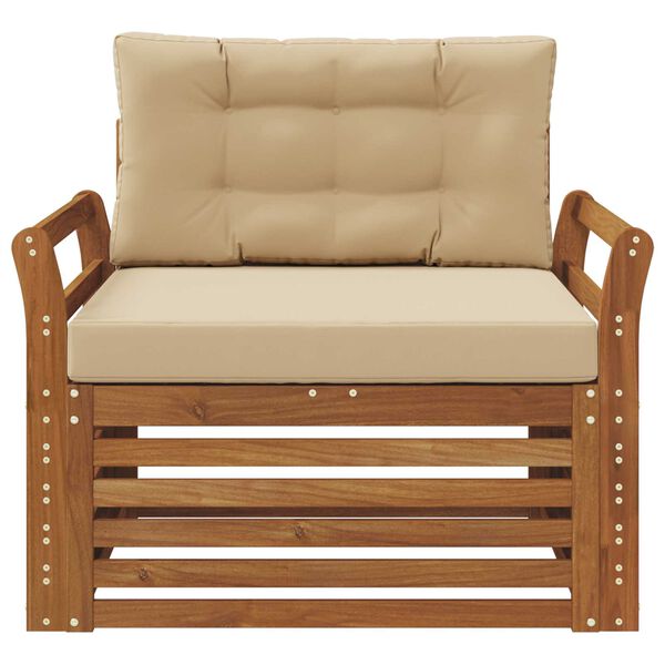 vidaXL Venkovn&iacute; pohovkov&aacute; souprava Masivn&iacute; ak&aacute;ciov&eacute; dřevo a polyester