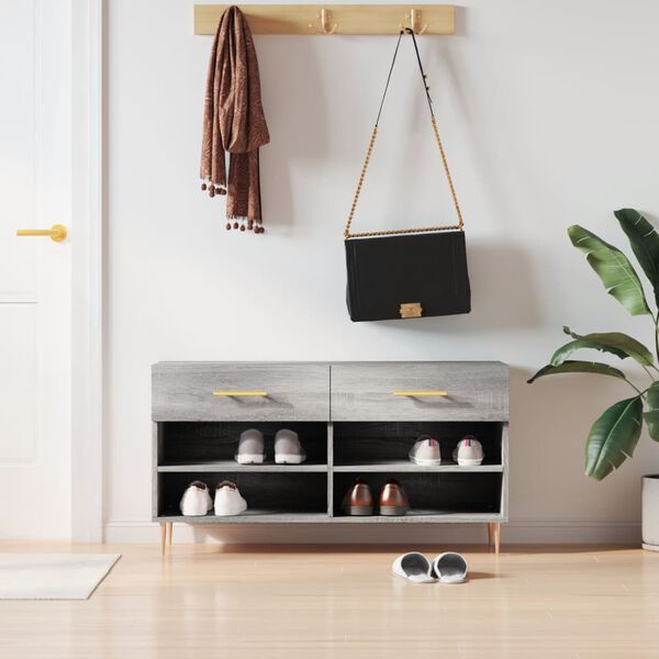 vidaXL Botn&iacute;k &scaron;ed&yacute; sonoma 102 x 35 x 55 cm kompozitn&iacute; dřevo