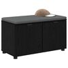 vidaXL Chodbičkov&aacute; lavice s pol&scaron;t&aacute;řem Čern&yacute; dub 80 x 46 x 46 cm