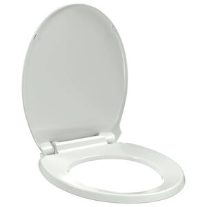 vidaXL WC sed&aacute;tko s pomal&yacute;m skl&aacute;pěn&iacute;m b&iacute;l&eacute; ov&aacute;ln&eacute;