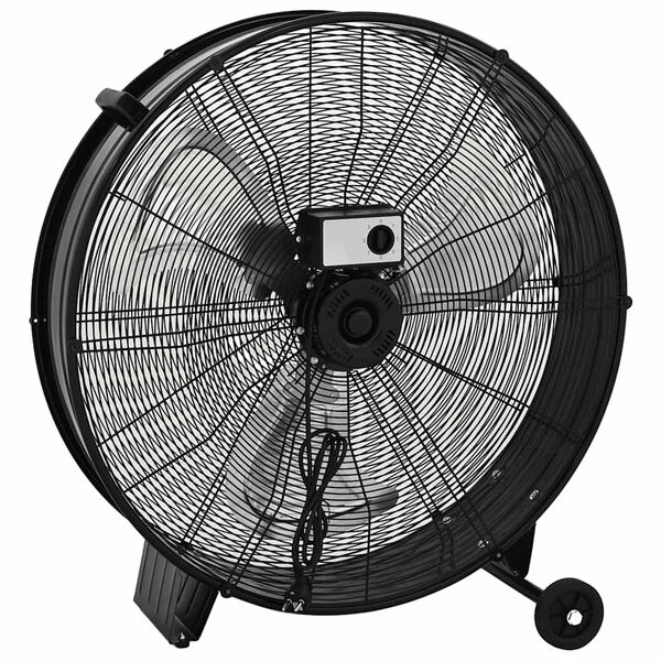 vidaXL Průmyslov&yacute; bubnov&yacute; ventil&aacute;tor 77 cm 187,7 W čern&yacute;