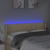 vidaXL Čelo postele s LED kr&eacute;mov&eacute; 147 x 16 x 78/88 cm textil