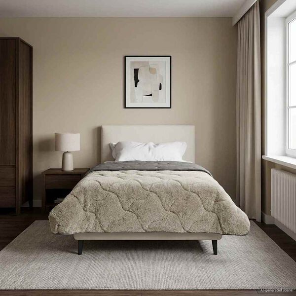 vidaXL Celoročn&iacute; přikr&yacute;vka &Scaron;něrov&aacute;n Světle &scaron;ed&aacute; 135 x 200 cm