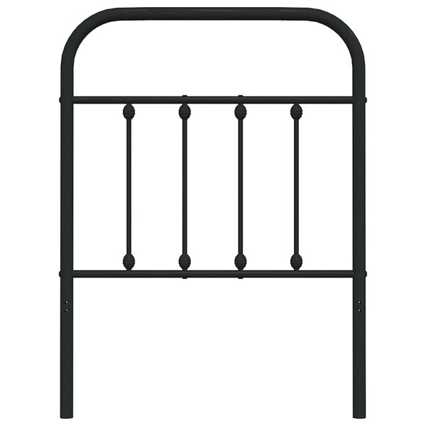 vidaXL Kovov&eacute; čelo postele čern&eacute; 75 cm