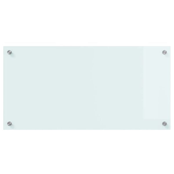 vidaXL Kuchyňsk&aacute; z&aacute;stěna B&iacute;l&aacute; 80 x 40 cm tvrzen&eacute; sklo