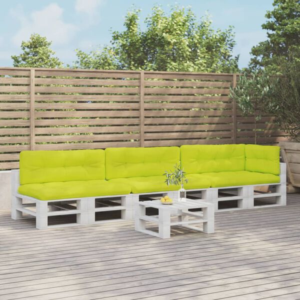 vidaXL Podu&scaron;ky na palety 7 ks jasně zelen&eacute; textil