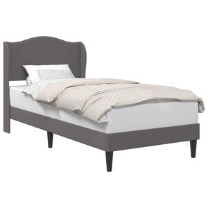 vidaXL R&aacute;m postele s čelo &Scaron;ed&aacute; 90 x 200 cm Uměl&aacute; kůže