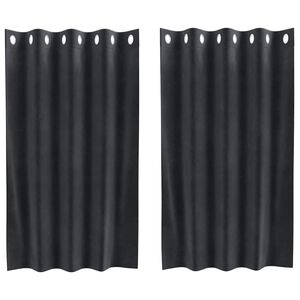 vidaXL Zatemňovac&iacute; z&aacute;věsy 2 ks Tmavě &scaron;ed&aacute; 140 x 140 cm Samet
