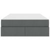 vidaXL Postel s úložným prostorem a matrací Tmavě šedá 120 x 190 cm