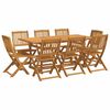 vidaXL 9d&iacute;ln&yacute; zahradn&iacute; j&iacute;deln&iacute; set 180x90x75 cm masivn&iacute; ak&aacute;ciov&eacute; dřevo