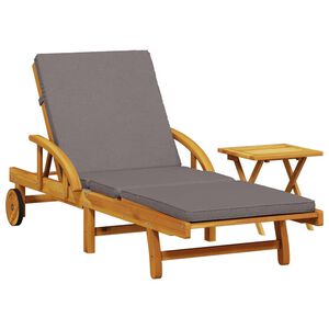 vidaXL Zahradn&iacute; leh&aacute;tko s podu&scaron;kou a stolkem masivn&iacute; ak&aacute;ciov&eacute; dřevo