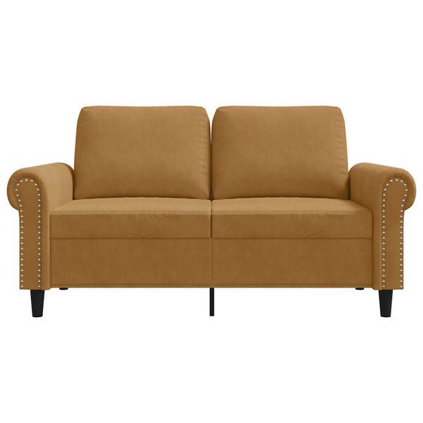 vidaXL 2m&iacute;stn&aacute; pohovka hněd&aacute; 120 cm samet