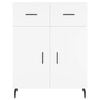 vidaXL Skř&iacute;ň highboard b&iacute;l&aacute; 69,5 x 34 x 180 cm kompozitn&iacute; dřevo