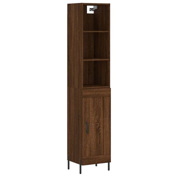 vidaXL Skř&iacute;ň highboard hněd&yacute; dub 34,5 x 34 x 180 cm kompozitn&iacute; dřevo