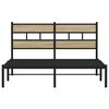 vidaXL Kovový rám postele bez matrace dub sonoma 140 x 190 cm