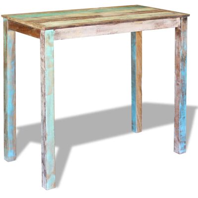 vidaXL Barový stůl masivní recyklované dřevo 115 x 60 x 107 cm
