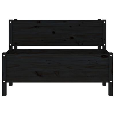 vidaXL Truhlík černý 110 x 84 x 75 cm masivní borové dřevo
