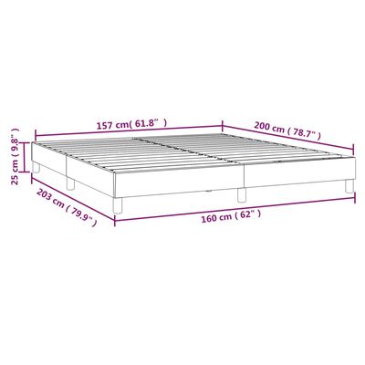 vidaXL Box spring postel tmavě šedá 160 x 200 cm samet