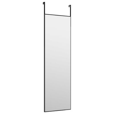 vidaXL Zrcadlo na dveře černé 30 x 100 cm sklo a hliník