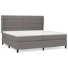 vidaXL Box spring postel s matrac&iacute; tmavě &scaron;ed&aacute; 200x200 cm textil