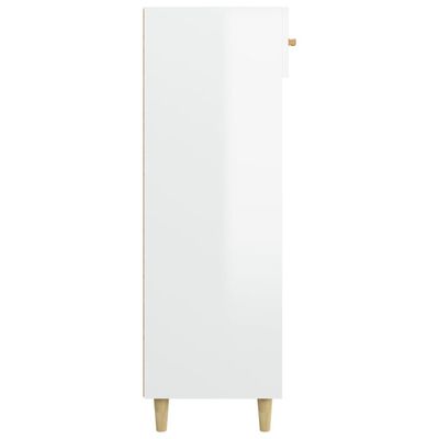 vidaXL Botník bílý s vysokým leskem 60 x 35 x 105 cm kompozitní dřevo