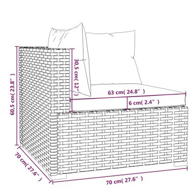 vidaXL 10dílná zahradní sedací souprava s poduškami polyratan šedá