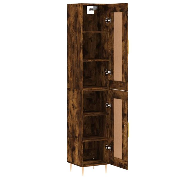 vidaXL Skř&iacute;ň highboard kouřov&yacute; dub 34,5 x 34 x 180 cm kompozitn&iacute; dřevo