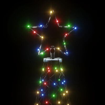 vidaXL Vánoční stromek s kovovým sloupkem 500 LED barevný 3 m
