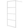 vidaXL Sprchov&aacute; z&aacute;stěna walk-in stř&iacute;brn&aacute; 90 x 195 cm čir&eacute; ESG sklo