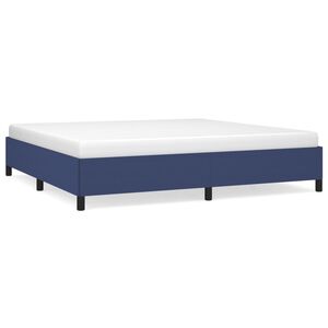 vidaXL R&aacute;m postele bez matrace modr&yacute; 200 x 200 cm textil