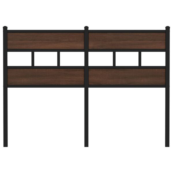 vidaXL N&aacute;hradn&iacute; čelo postele hněd&yacute; dub 120 cm ocel a kompozitn&iacute; dřevo