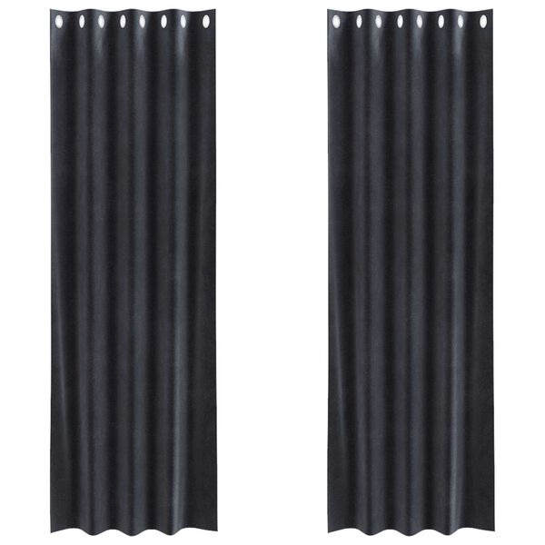 vidaXL Zatemňovac&iacute; z&aacute;věsy 2 pcs Tmavě &scaron;ed&aacute; 140 x 245 cm samet