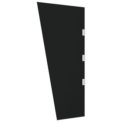 vidaXL 2dílné boční stěny k vchodové stříšce černé tvrzené sklo