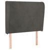 vidaXL Čelo postele typu u&scaron;&aacute;k tmavě &scaron;ed&eacute; 93x23x118/128 cm samet
